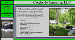 Desktop Screenshot of creeksidecampingllc.com